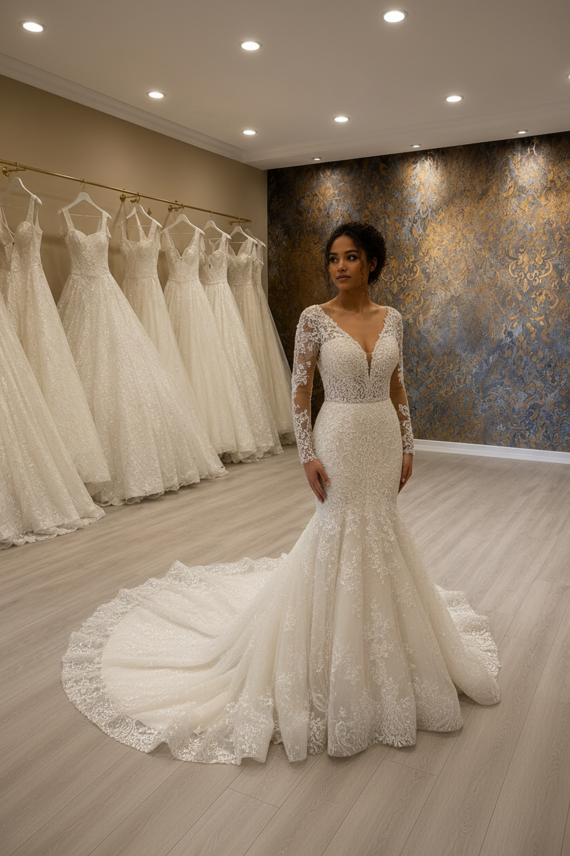 G21-010 robe de mariée sirène fit & flare ivoire — vue principale boutique