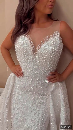 G21-001 robe de mariée coupe A ivoire
