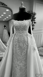 G21-002 robe de mariée coupe A ivoire