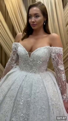 G21-007 robe de mariée princesse ivoire