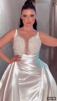G21-008 robe de mariée coupe A ivoire