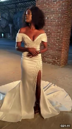 G21-011 robe de mariée sirène ivoire