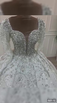 G21-012 robe de mariée princesse ivoire
