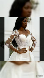 G21-014 robe de mariée coupe A ivoire