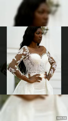 G21-014 robe de mariée coupe A ivoire