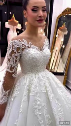 G21-015 robe de mariée coupe A ivoire