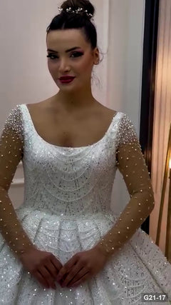 G21-017 robe de mariée coupe A ivoire