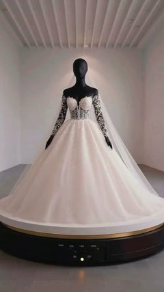G21-021A robe de mariée princesse élégante ivoire