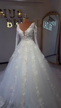 G21-032A robe de mariée princesse en dentelle ivoire
