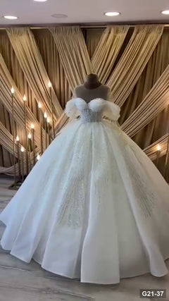 G21-037 robe de mariée princesse ivoire
