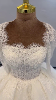 G21-039A robe de mariée princesse ornée ivoire