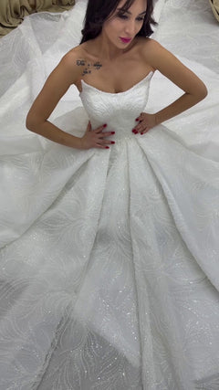 G21-045A robe de mariée princesse élégante ivoire