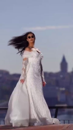 G21-046A robe de mariée princesse élégante ivoire