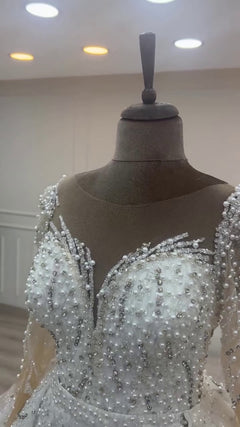 G21-057A robe de mariée princesse élégante champagne