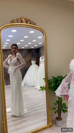 G21-072 robe de mariée sirène ivoire