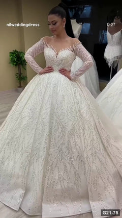G21-075 robe de mariée princesse ivoire
