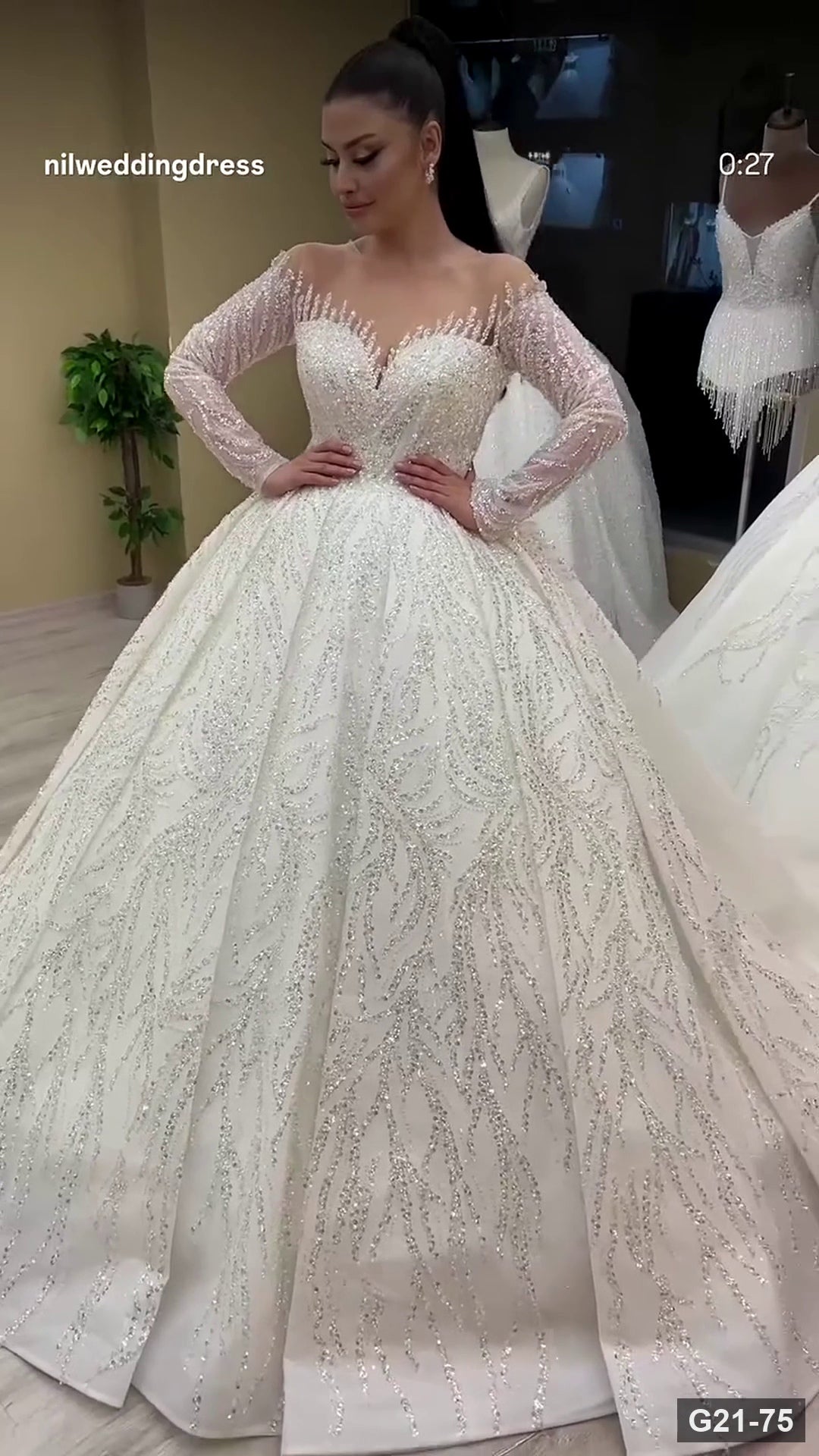 G21-075 robe de mariée princesse ivoire