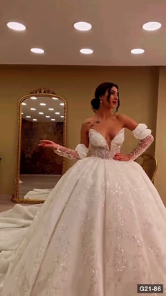 G21-086 robe de mariée princesse ivoire