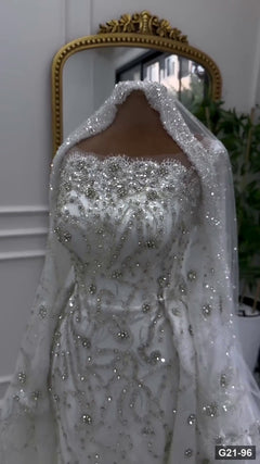 G21-096 robe de mariée princesse ivoire