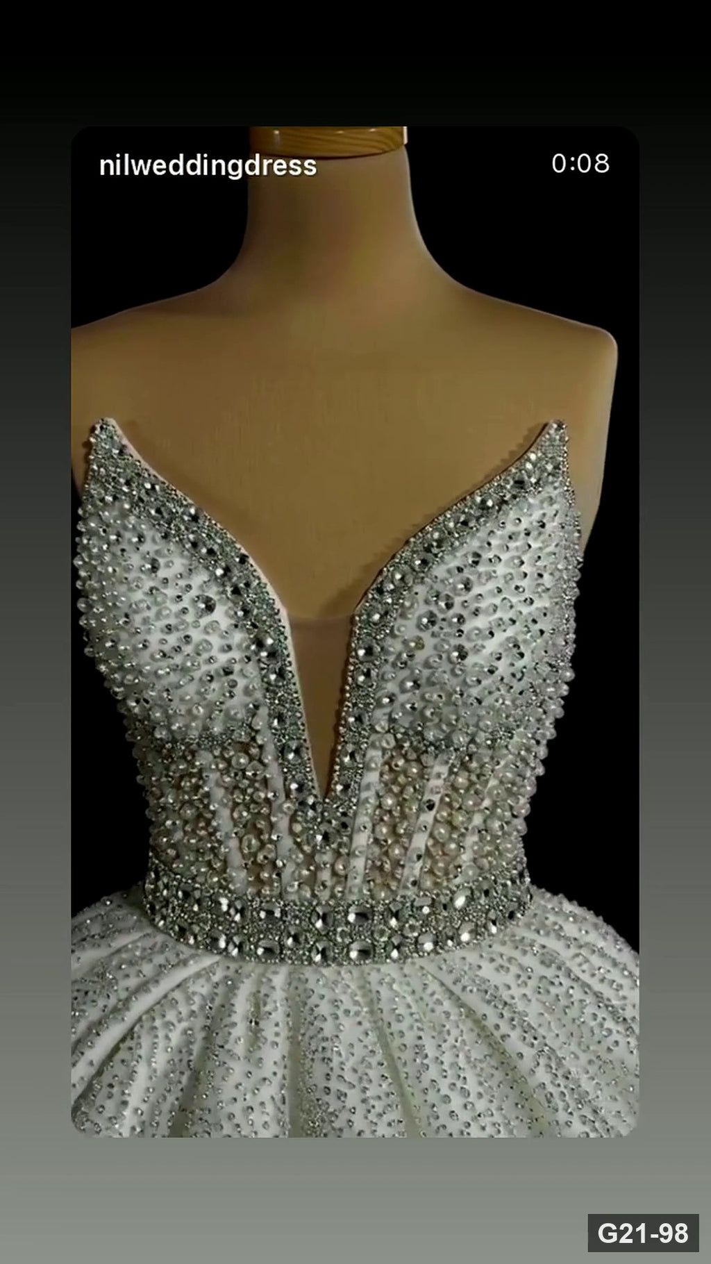 G21-098 robe de mariée princesse ivoire