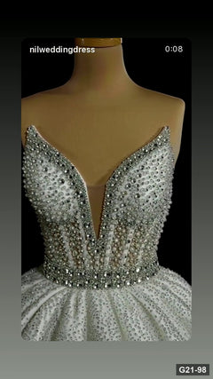G21-098 robe de mariée princesse ivoire