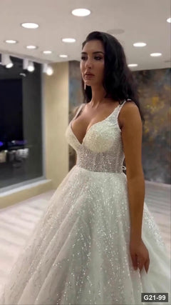 G21-099 robe de mariée coupe A ivoire