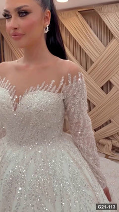 G21-113 robe de mariée princesse ivoire