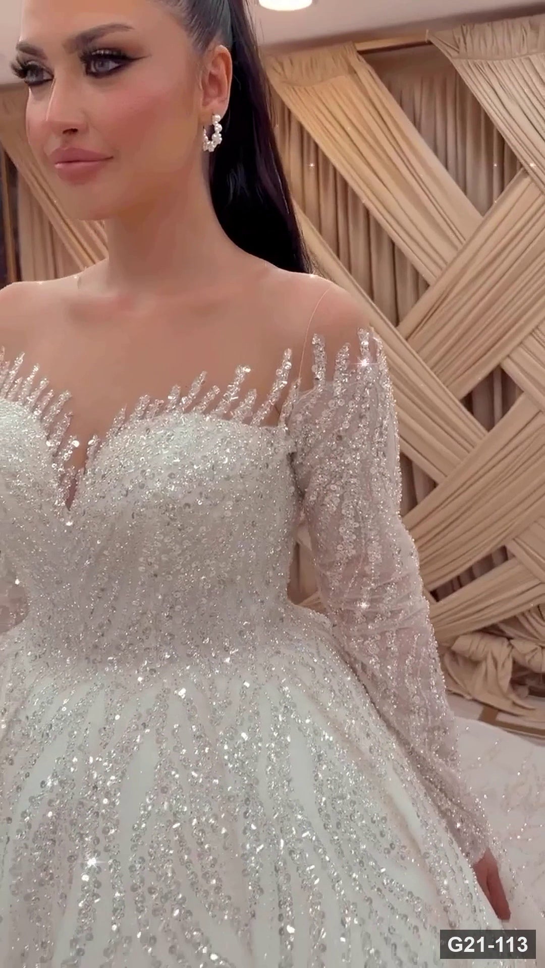 G21-113 robe de mariée princesse ivoire