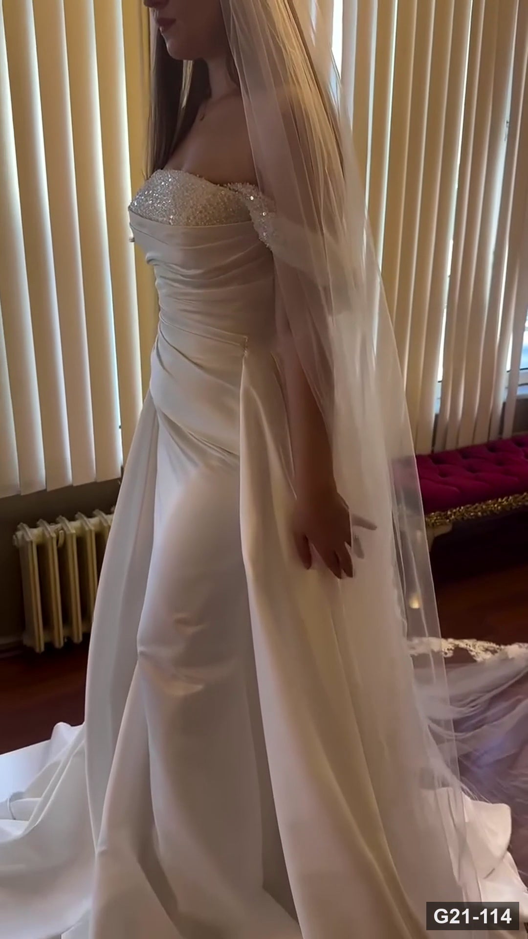 G21-114 robe de mariée sirène ivoire