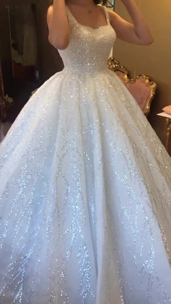 G21-117A robe de mariée princesse en dentelle perlée ivoire doux