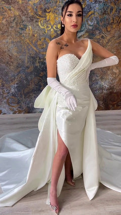 G21-123A robe de mariée princesse en dentelle perlée ivoire