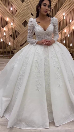 G21-127A robe de mariée princesse ornée ivoire