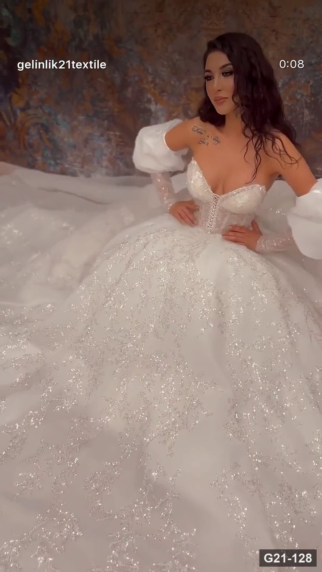 G21-128 robe de mariée princesse ivoire