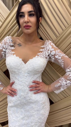 G21-129A robe de mariée princesse en dentelle perlée ivoire