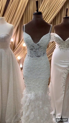 G21-137 robe de mariée sirène ivoire