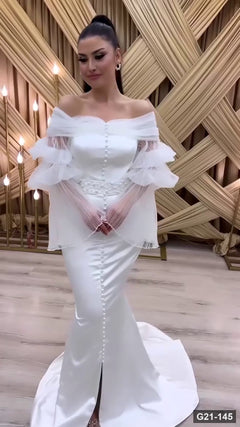 G21-145 robe de mariée sirène ivoire