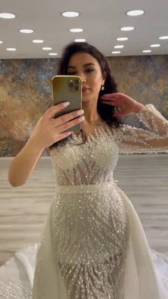 G21-149A robe de mariée princesse en dentelle champagne
