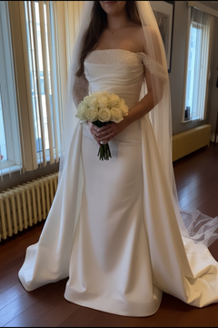 BÖAY - Off Shoulder robe de mariée vue de face