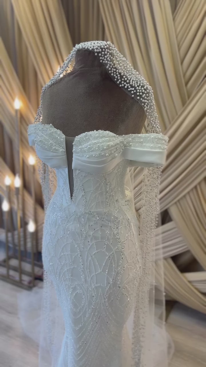 G21-061A robe de mariée princesse en dentelle champagne