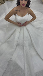 G21-045A robe de mariée princesse élégante ivoire
