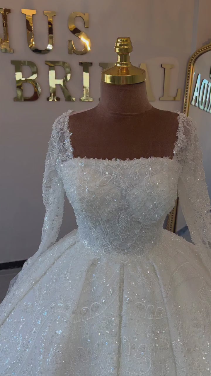 G21-029A robe de mariée princesse élégante ivoire