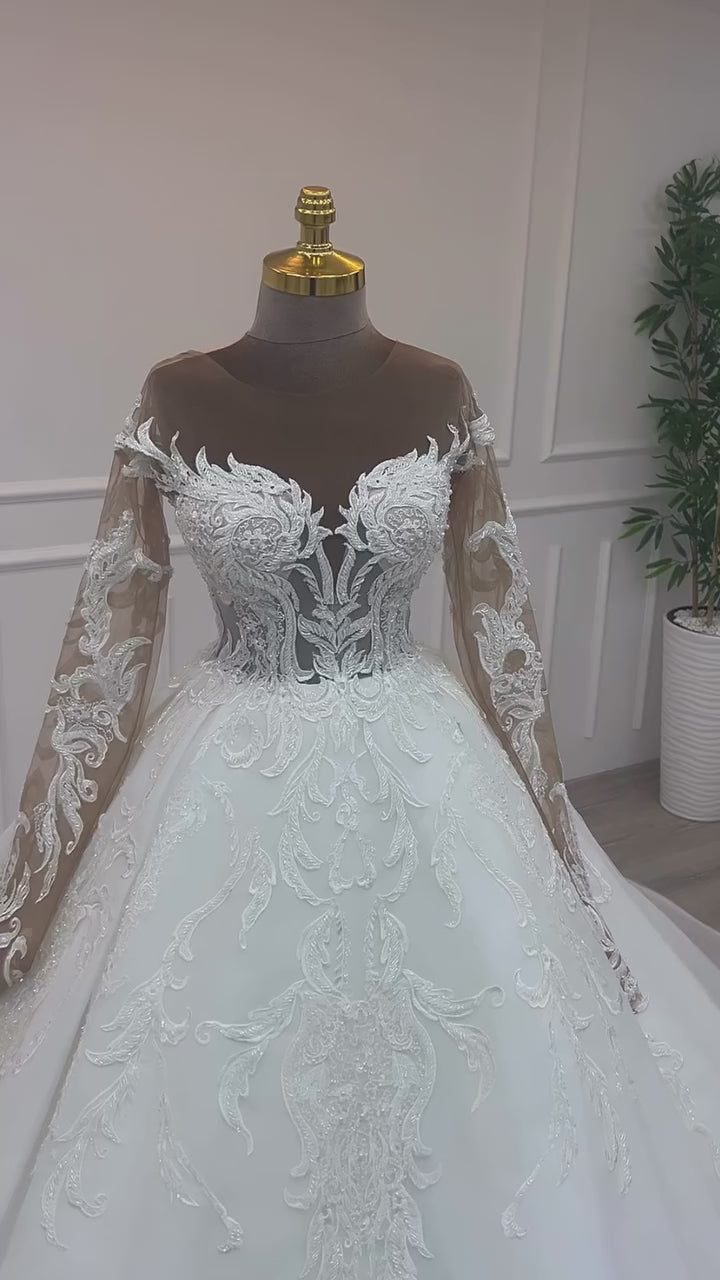 G21-041A robe de mariée princesse élégante ivoire