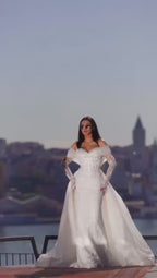 G21-046A robe de mariée princesse élégante ivoire