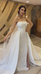 G21-092A robe de mariée princesse ornée ivoire
