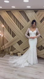 G21-129A robe de mariée princesse en dentelle perlée ivoire